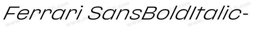 Ferrari SansBoldItalic字体转换